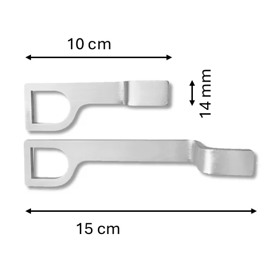 WOMOFIX AirClamp Heckklappenaufsteller aus Edelstahl für VW T5 und T6 in zwei Größen